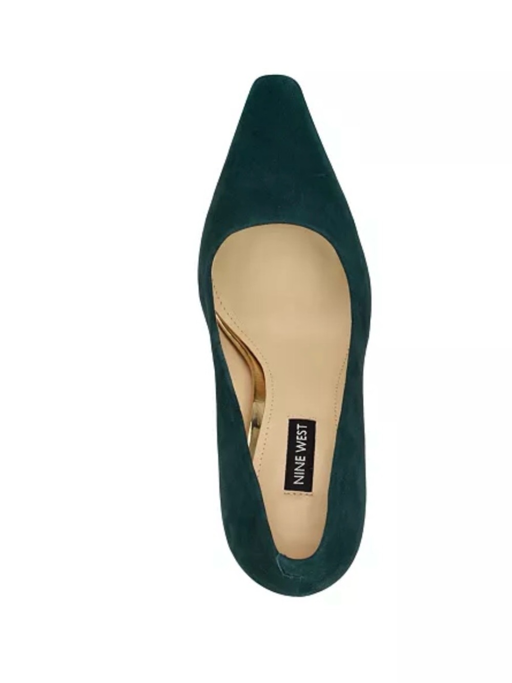 Nine West Dark Teal Suede Pointed Toe Flat Sz 11